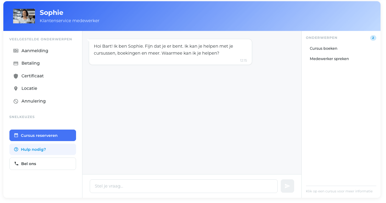 Beantwoord 80% van je klantvragen automatisch (24/7)